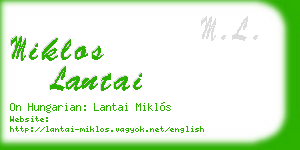 miklos lantai business card